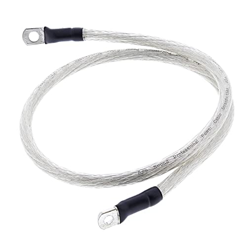 All Balls Racing All Balls Universal 32" Clear Battery Cable (78-132) with Terminals for Motorcycle, Dirt Bike, Powersports, ATV, UTV, Snow, Marine, Automotive, RV, Mower