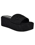 Guess Women's Bintai Sandal, Black Logo 001, 7 UK