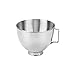 5 Quart Stainless Steel Mixing Bowl with Upgrade Pouring Shield,Compatible with all KitchenAid 4.5-5 Quart Artisan Mixer, Silver KSM150, RRK150, KSM100, K45SS, KSM75, KSM90, KSM95, K45(5 Quart)