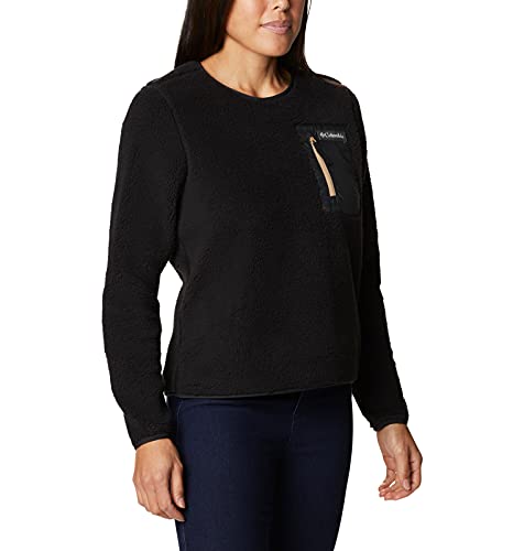 Columbia Camiseta feminina West Bend Crew, preta, grande