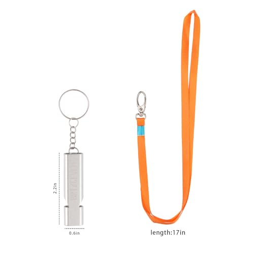 Survival Whistles 4-Pack & 6-Pack, Aluminum Emergency Safety Whistle with Lanyard and Keychain, Waterproof & Unbreakable for Hiking, Camping, Dog Training, Coaching, Emergency Kits - Image 6