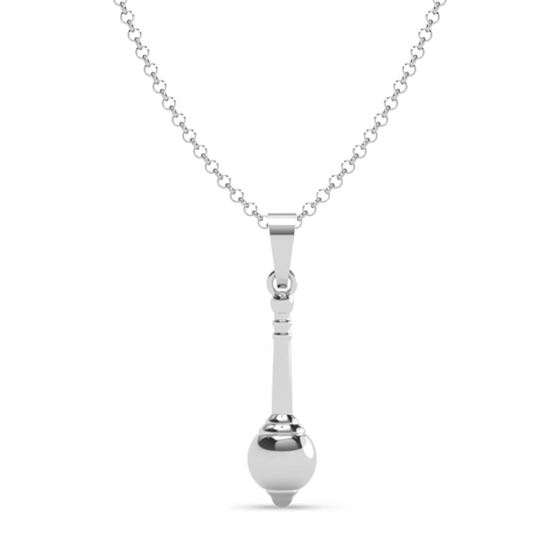 Clara Pure 925 Sterling Silver Hanumanji Gada Men Pendant Necklace with Chain | Gift for Men & Boys |Religious, Platinum Plated (B0D9HNFGFP) Amazon Price History, Amazon Price Tracker