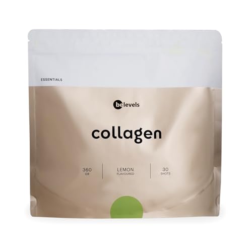 Colágeno Hidrolizado con Ácido Hialurónico y Vitamina c | Péptidos de Colágeno Sabor Limón 360g -Mejora Articulaciones + Piel + Cabello - Colágeno en Polvo sin Gluten ni Lactosa - be levels