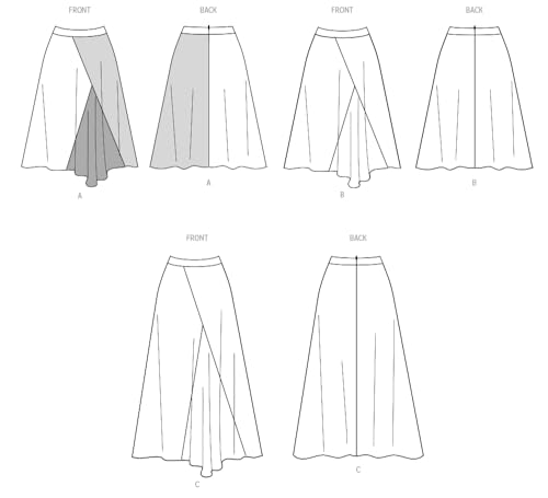 Patron de couture Simplicity SS3138Y5 jupe godet volume fluide