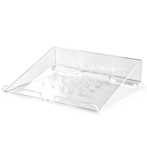 Qsxou Slim Acrylic Laptop Stand Portable Ventilated Desktop Riser for Desk 11-17 Inch