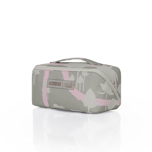 Image of American Tourister x Love Child by Masaba Polyester Cosmetic Pouch for Women /Travel Makeup Organizer /Stylish Multipurpose Toiletry Bag for Cosmetics, Accessories /Lightweight & Durable- Grey
