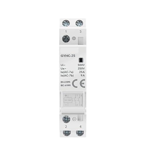 Contacteur modulaire 24V DC 25A pour rail DIN domestique