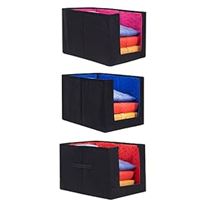 PrettyKrafts Shirt Stacker Closet Organizer – Shirts and Clothing Organizer – (Set of 3) – Mix color
