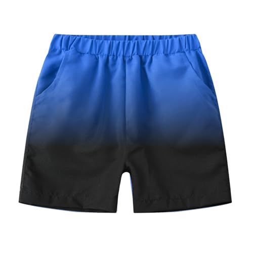 Boys Girls Gradient Color Jogger Shorts Elastic Waist Soft Pull On Short Pants Athletic Activewear Running Trousers