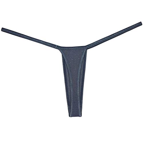 OROCOJUCO Men's Power Spandex Thong Underwear Shiny G-String Low Rice Bikini T-back3