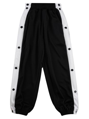 Kids Boys Basketball Pants Side Split Press Button Athletic Sweatpants Track Bottoms Jogger Pants with Packet3