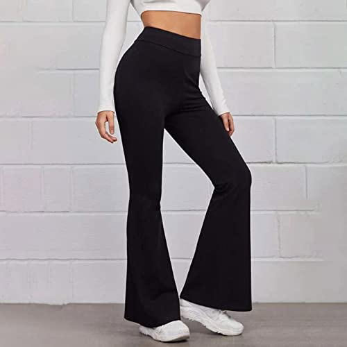 Women's Flare Pants High Waisted Flared Leggings Bootcut Workout Bell Bottoms Leggings Tummy Control Yoga Pants2