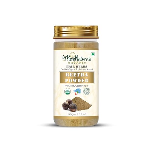 Image of byPureNaturals Aequo Organic 100% Natural Reetha Powder (Soapnut) 125gm
