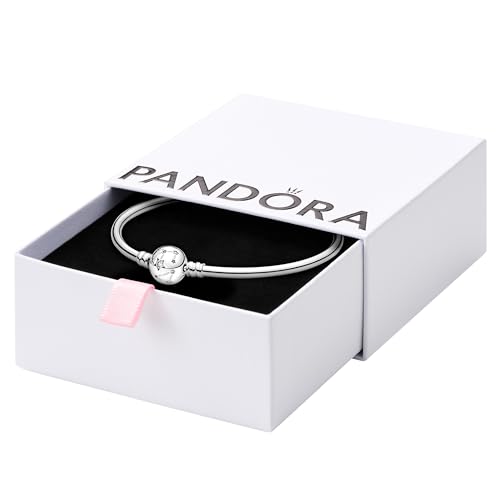 Pandora Moments Stars & Galaxy Bangle - Compatible Moments Charms - Cubic Zirconia & Sterling Silver Bracelet for Women - Gifts for Her - With Gift Box