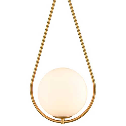 Modern Brass Glass Globe Pendant Lights Hanging Lamp Shade Chandelier Art Décor #TOP5