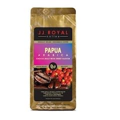 JJ Royal Papua Arabicaa Coffee Whole Bean (Kopi Biji), 200 Gram