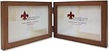 Lawrence Frames 766064D Nutmeg Wood Hinged Double Picture Frame, 6 by 4-Inch