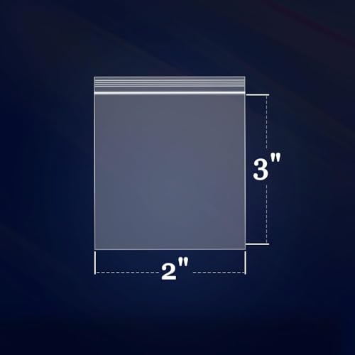 Image of Success Stationery Zip Lock Bags 2 inchx3 inch 200 Pcs - Reusable Transparent Ziplock Pouch for Medicine, Jewellery, Earrings, Pills & Coins - Thick Resealable Zipper Cover
