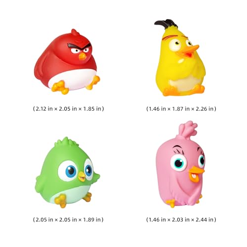 ROLOSO Newly Licensed Angry Birds Toys Collectible 13 Action Figures Flock Pack Playsets Sets Pig City Strike 2 Takedown Space Planet Movie Kids Game Boys Girls Red Bomb Gift Box