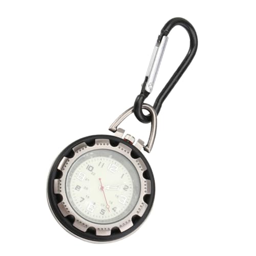 Reloj colgante fluorescente con esfera legible y mosquetón multifunción