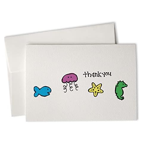 Sea Creatures Thank You Cards Cover