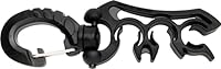CRESSI Unisex-Adult Hose Holder Black Clip für 3 Tauchpeitschen, Schwarz, Einheitsgröße
