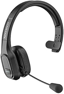 COMEXION Trucker Bluetooth Headset V5.0, Wireless Headset with Noise Canceling&Mute Microphone for Cell Phones, On Ear Bluetooth Headphone with Wireless&Wired Mode for Trucker, Home Office, Skype