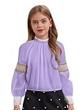 Conçu avec un support en dentelle Encolure, des manches longues, des poignets en dentelle, la chemise de style décontracté est ample