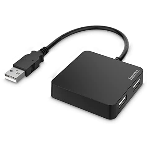 Hama USB Hub 2.0, 4-fach Adapter schwarz Cover