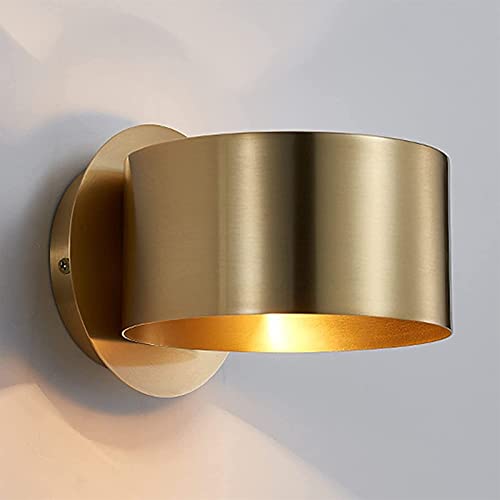 OOMRNV Lámpara De Anillo Pequeña De Latón Minimalista E27, Lámpara De Noche para Dormitorio, Aplique De Iluminación para Sala De Estar, Pasillo, Decoración,