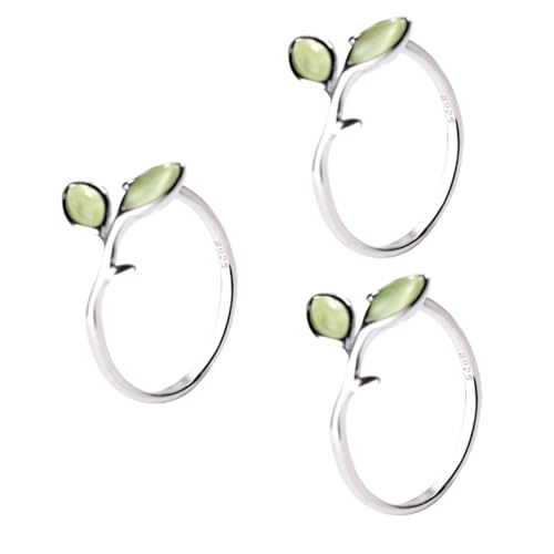 Bague ajustable forme de germination anneau ouvert élégant pour femmes