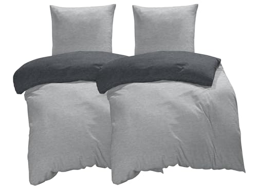 one-home Winter Bettwäsche Biber Meliert Baumwolle Flanell Kuschelig...