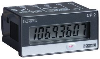 CROUZET 87622162 24X48MM, CTR24 2233 Hour Counter, LCD, NPN Input