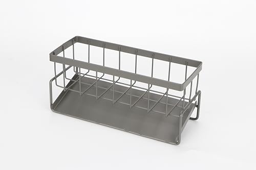 Reelyo スポンジ置き スポンジホルダー 洗剤ラック 水切り 防錆 水が流れる 炭素鋼 たわしホルダー 洗面所/キッチン 収納 (通常版)