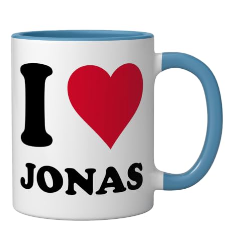 I Love Jonas Ceramic Mug, Blue/White, 11oz by Love Stories I Heart Jonas - Used condition - Image 2