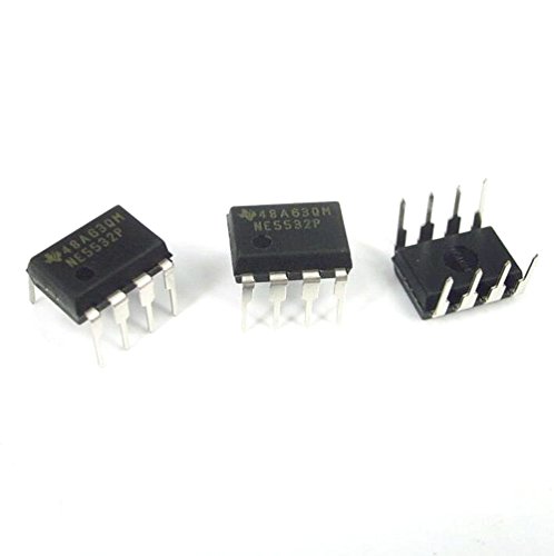 Major Brands NE5532 General Purpose Dual Op Amplifier, +/-20 V, 8-Pin, Dip, 2.45 mm H x 7.6 mm W x 10.5 mm L (Pack of 10), 7.6 millimeters Width, 10.5 millimeters Length, Volts (Pack of 10)