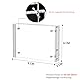 Hexsonhoma Acryl Bilderrahmen 6x9cm, 4-Pack, Klarer doppelseitiger magnetischer Fotorahmen, Freistehendes rahmenloses Bilddisplay, Geldbörse kleine Bilderrahmen für 6x9