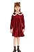 Mud Kingdom Fashion Velvet Dress for Little Girls Peter Pan Collar Green 5T