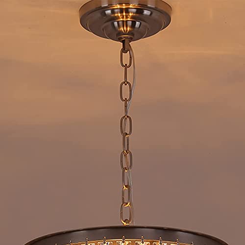 Gmlixin Crystal Chandelier 7-Tier Luxury Pendant Lights Fixture Hanging Adjustable For Dining Room Living Room Dia 39 Inch-Nickel #TOP7