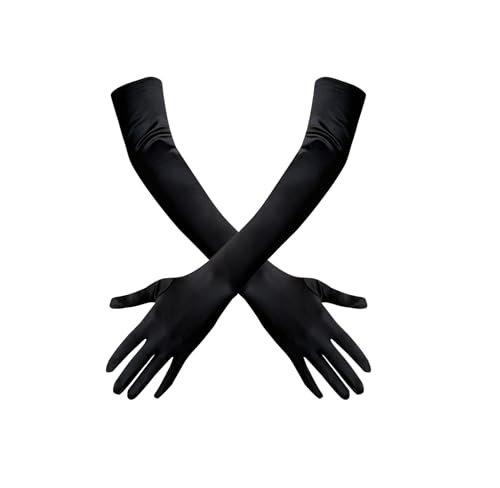 Bestjybt Women Long Opera Party Gloves 1920s Satin Costume Bridal...