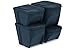 Prosperplast Juego de 4 Cubos de Reciclaje (2x35L y 2x25L) Sortibox de plastico en Color Antracita, 2 Grandes + 2 pequeños