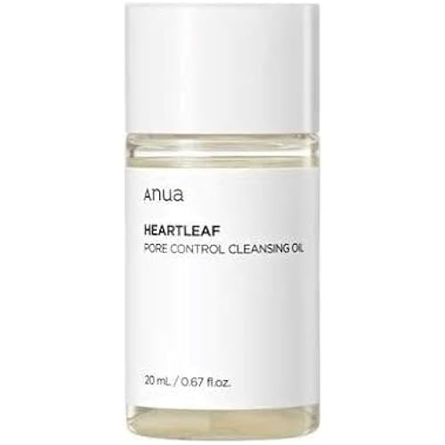 Anua Heartleaf Pore Control Cleansing Oil Mini Korean Facial Cleanser, Daily Makeup Blackheads Removal, Travel Essentials, Gift, Korean Skin Care, (20ml / 0.67 fl.oz.)