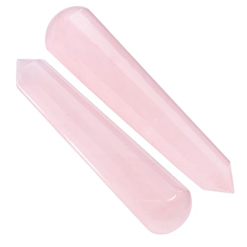 Image of Crystal Heaven Rose Quartz Wand-Pointed Crystal Wand For Energy Healing,Chakra Balancing,Meditation And Home Decor-Crystals And Healing Stones For Gift