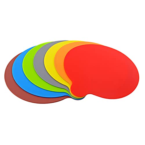 7Pcs Round Non-Slip Silicone Hot Pads Easy Cleaning Stable Placement Mat For Kitchen Table Decoration #TOP1