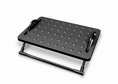 Apoio Ergonômico Para Pés Massageador Regulável Preto Confortec