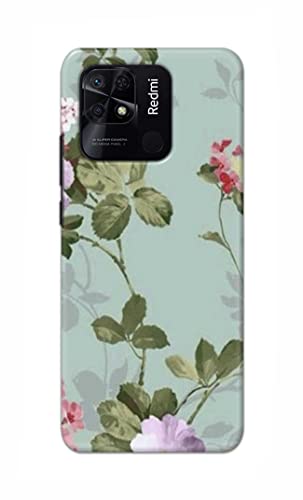 Image of Printed Hard Back Cover Case for Redmi 10 | Redmi 10 Power Back Cover (Floral Painting) -702