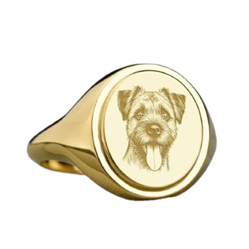 Bague Border Terrier en argent massif un bijou élégant pour le quotidien