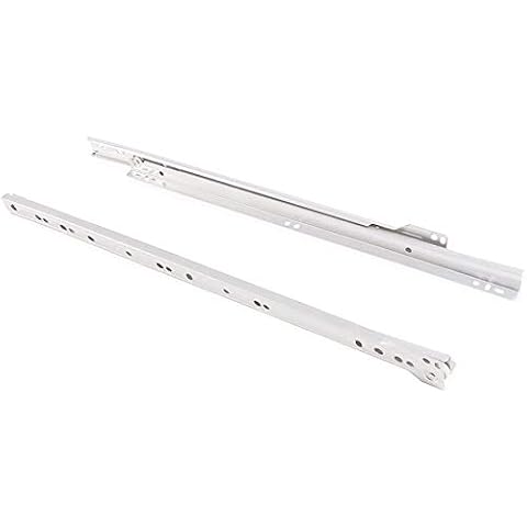 Jdel Sliding 450mm with Partial Extraction White Pack of 1 Set Drawer Runners Cover