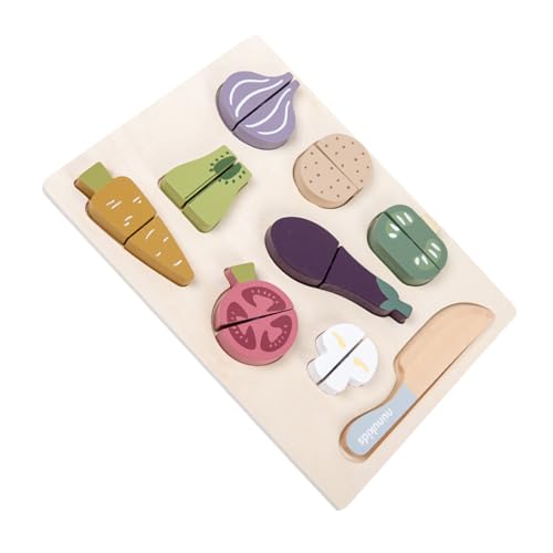 UPKOCH 1 Juego Juguete La Casa Juego Rompecabezas Educativo Madera Cortadores Verduras Madera Tylonal para Niños Alimento Juguetes Deportivos para Niños Cecilia Vegetal