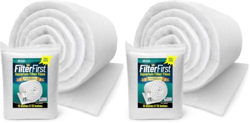 Image of Aquatic Experts Aquarium Filter Floss for Fish Tank Filters - FilterFirst Aquarium Filter Pad - Media Roll for Crystal Clear Water, 3 /4 inch - 1 inch Thick (12 Inch Wide, 72 Inch Long) (Pack of 2)